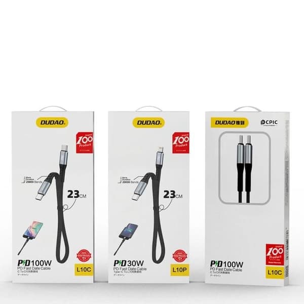 Kabel - DUDAO - L10P - Lightning–USB-C - PD 20W - 0,23 m