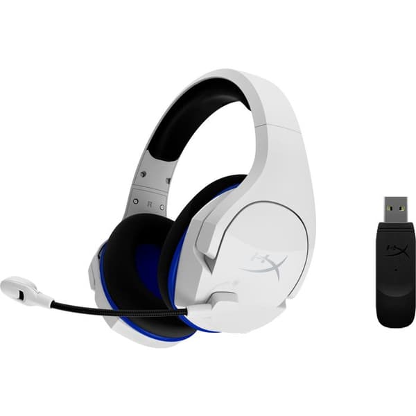 Hörlurar - HyperX - Cloud Stinger Plus - Trådlös - Kompatibel med PS5 PS4 - Blå Vit