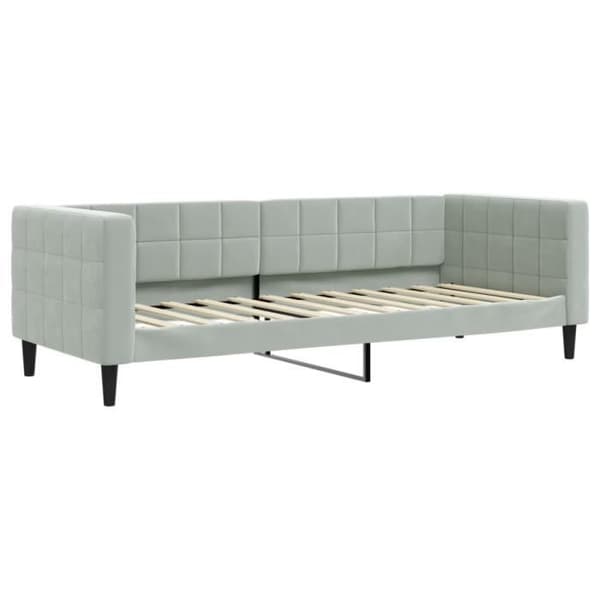 vidaXL Ljusgrå sängsoffa 80x200 cm sammet 354001