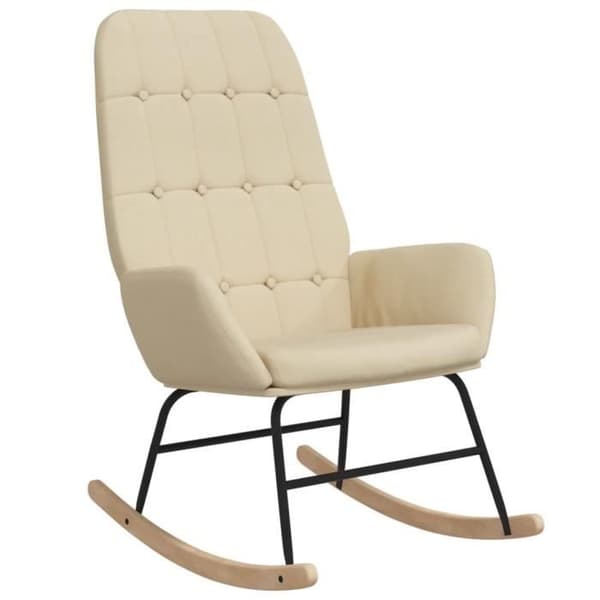 vidaXL gungstol krämtyg 341255