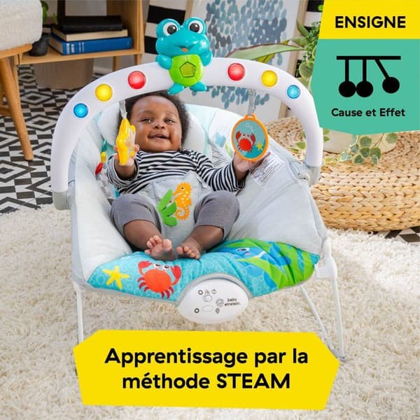 BABY EINSTEIN Transat baby Neptune - Ocean Explorers, 15 melodier, ljus, vibrationer
