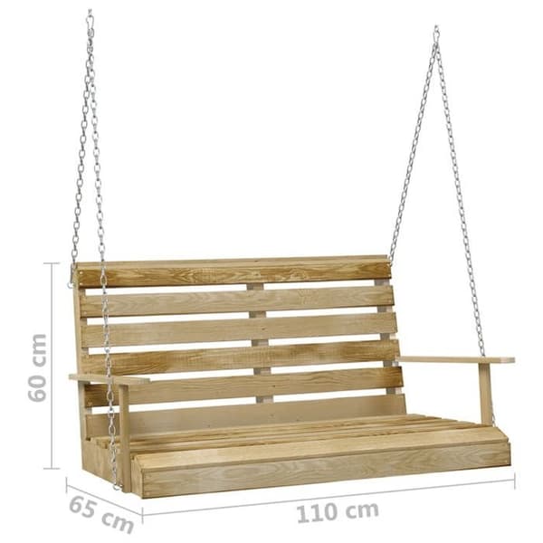 vidaXL Gunga 110 cm Impregnerad Furu 318397