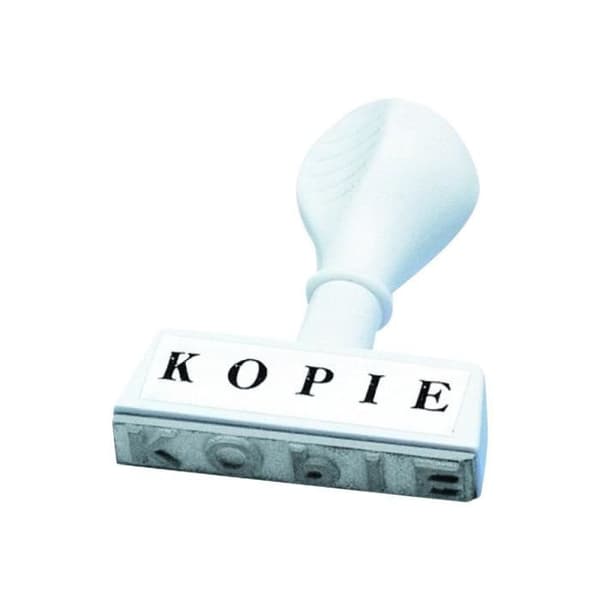 WEDO Fast textstämpel KOPIE avfärgad 45mm bred