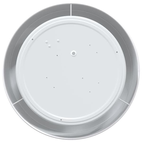 Inbyggd lampa - Vit - Ø 30 cm - Tyg - E27 - Modern design