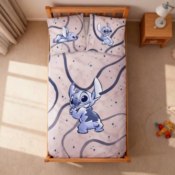Barnsängkläder Lilo och Stitch - Stellar Waves - 100×135 cm - 40×60 cm - BRM017269