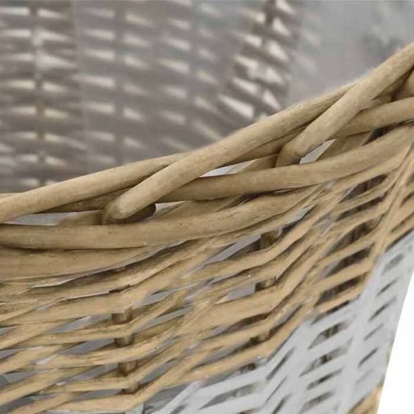 vidaXL Upphöjda sängar 4 st Wicker med PE Foder