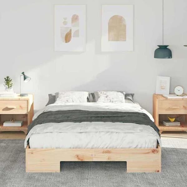 vidaXL Sängram Brun 120 x 200 cm 873031