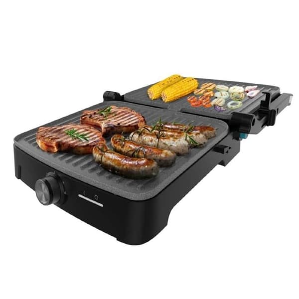 Elgrill - CECOTEC - Rock'nGrill 2000 Full Open - 2000W - Öppning 180° - RockStone-beläggning