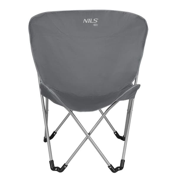 Fällbar campingstol - NILS CAMP - NC3051 - Grå - 600D Oxford - Stöder upp till 110 kg - Fällbar - 2,35 kg