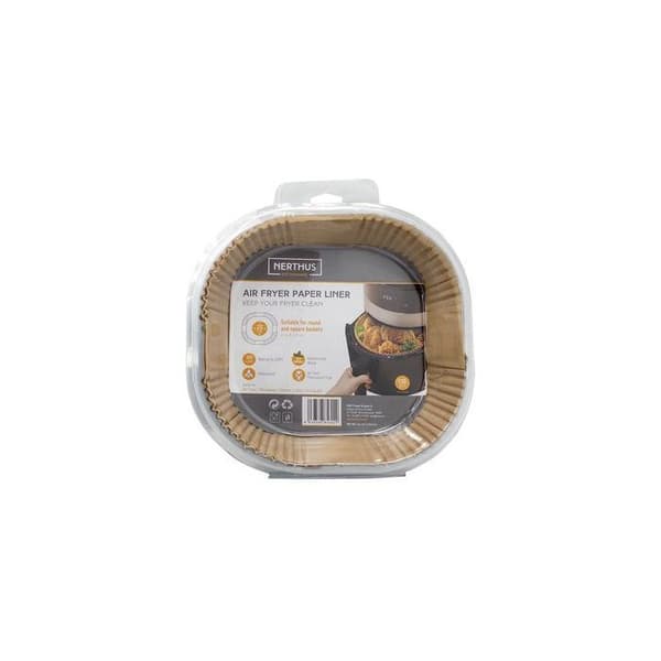 Nerthus bakpapper för varmluftsfritös - 20 x 20 cm - 100 stycken