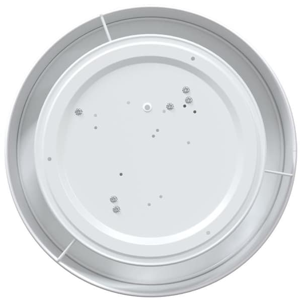 Taklampa - Vit Ram - Ø 38 cm - Tyg - E27 - Nutida