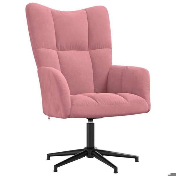 vidaXL Avkopplingsstol Rosa Sammet 328099