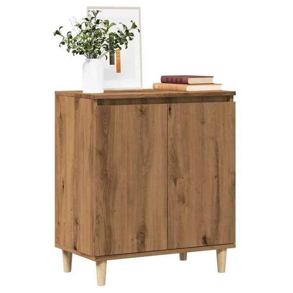 vidaXL Buffé ek hantverk 60x35x70 cm ingenjörsträ 856477