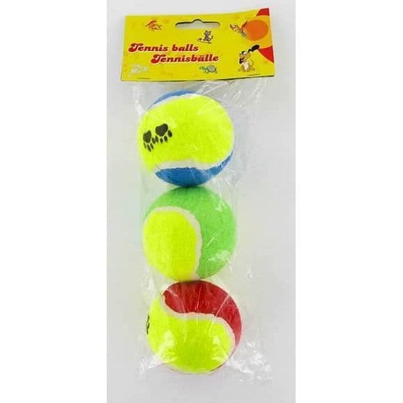 Tennisbollar hund - 3 stycken