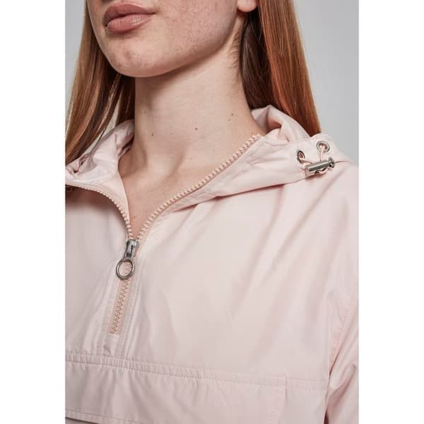 Pull over dam - URBAN CLASSICS - Basic - Rose flash - Med huva - Vuxen