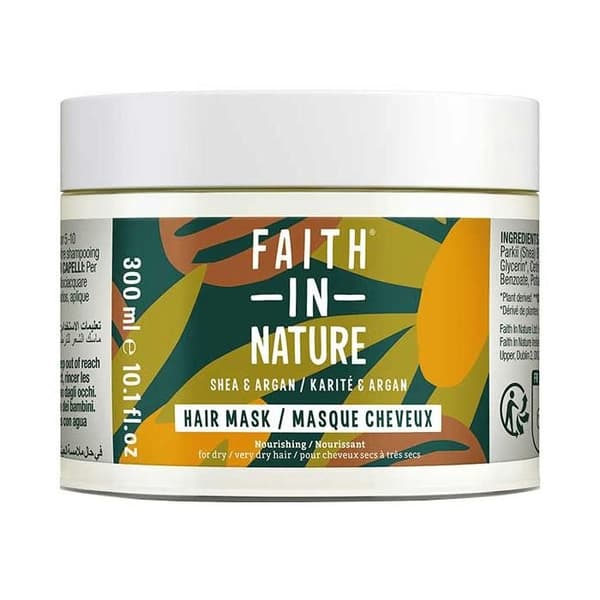 Faith in Nature - Hårmask med sheasmör och arganolja 300ml