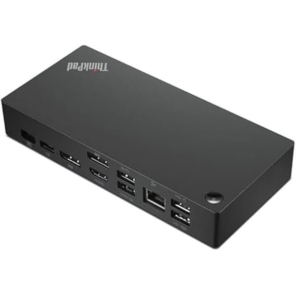 Dockningsstation - LENOVO - ThinkPad Universal USB-C - USB-C-kabel ingår - USB 3.2 Gen 1 - Svart
