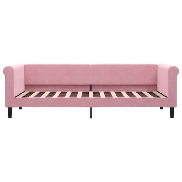 vidaXL Rosa vilstol 80x200 cm sammet 354240
