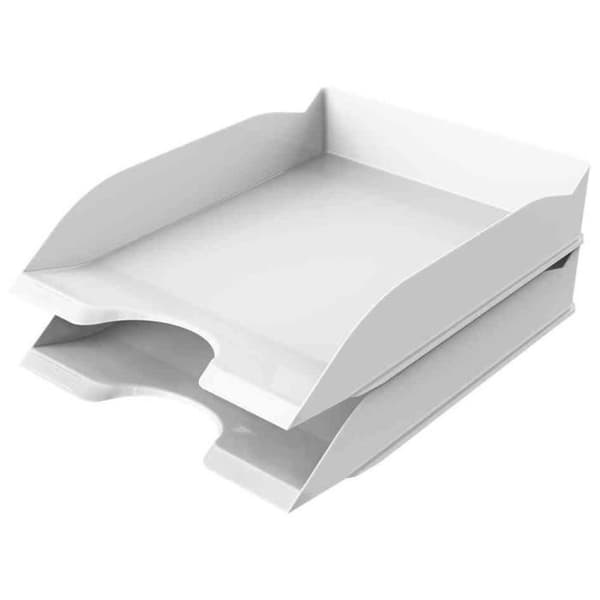 Postkorg - HÅLLBAR - BASIC - stapelbar - vit - format A4 till C4