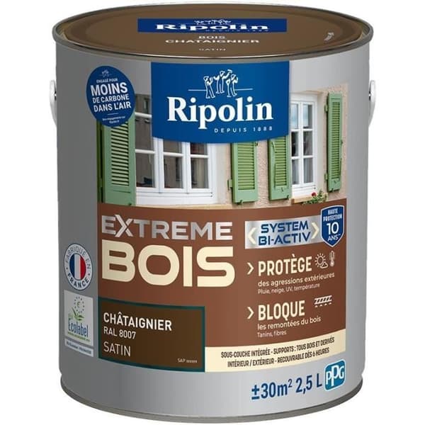 Extrem träfärg - Satinkastanj - RIPOLIN - 2,5 L