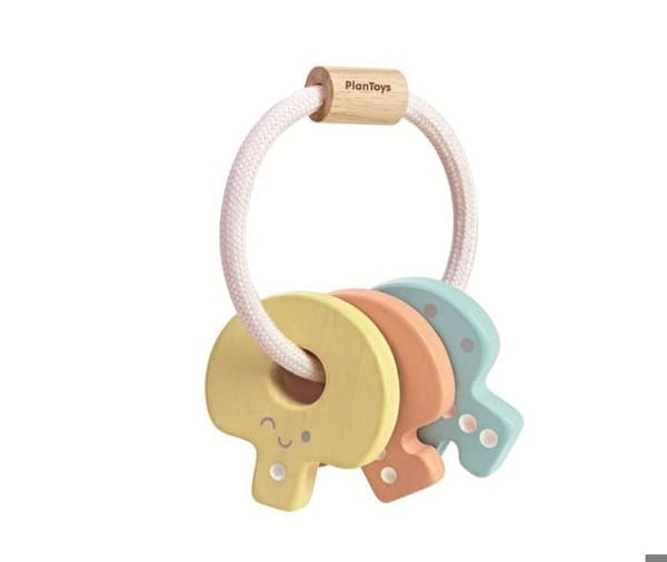 Plan Toys - Pastellfärgad nyckelskalla - BYXA