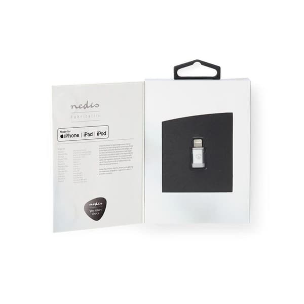 Adapter - Apple - ALPEXE-56 - Lightning Hane 8 Pin - USB Micro B Hona - Vit