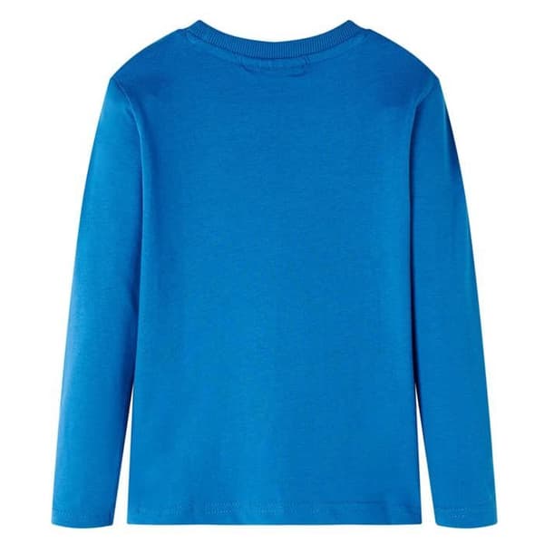 Barn T-shirt med lång ärm i petrolblå Multi-storlekar