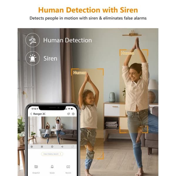 Intelligent innendørs sikkerhetskamera Imou Ranger Mini 3K/5MP med integrert støttemodul