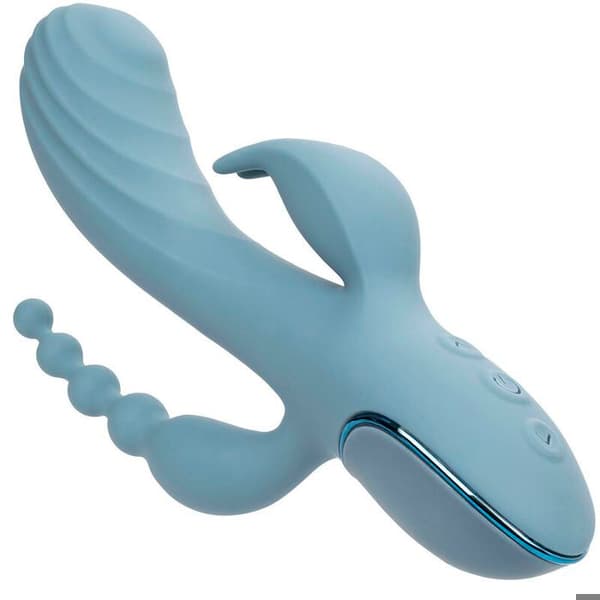 CALEXOTICS - TRIPPEL VIBRATOR EKSTASY GRÅ -