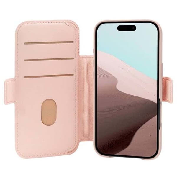 Plånboksfodral med Ställfunktion för iPhone Air material ICON DBRAMANTE1928 Rosa