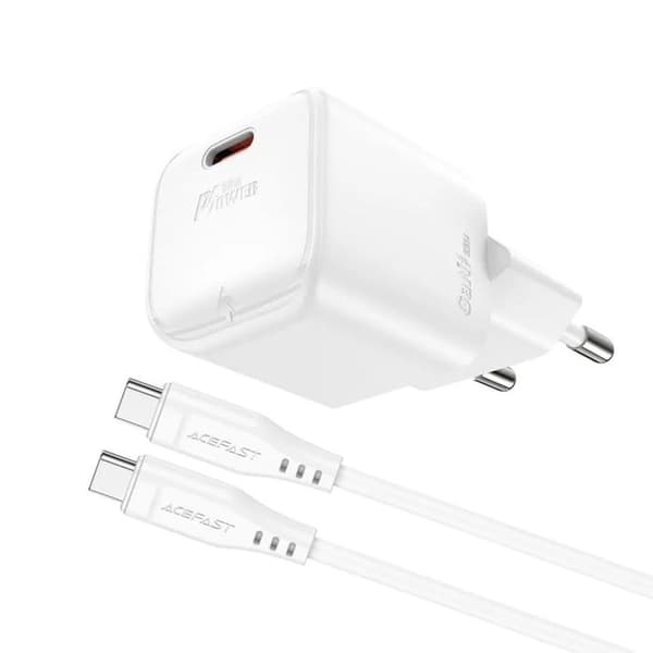Nätadapter - ACEFAST - A77 - 30 W - Typ-C - GaN - Power Delivery-laddare