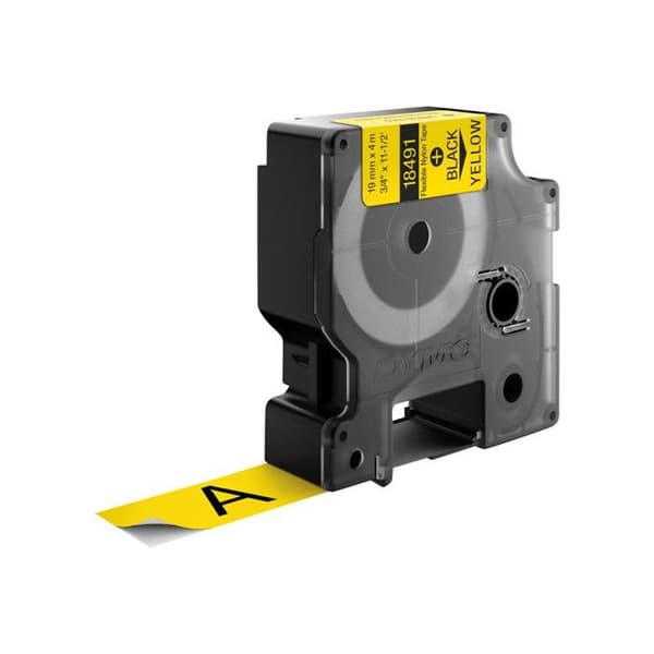 Märkningstejp - DYMO - D1 - 19mm - Flexibel nylon - Permanent lim