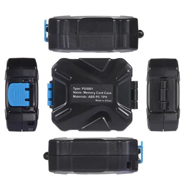 Bärbar skyddslåda för kort 2XQD + 2 Compact Flash + 2 Micro SD + 3 SD-kort