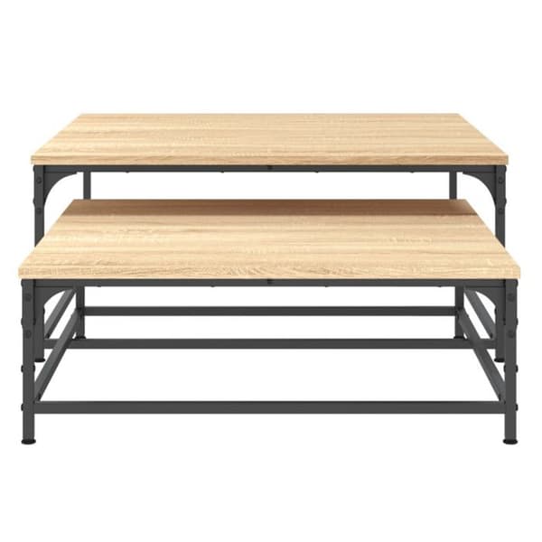 vidaXL Häckande soffbord 2 st Sonoma Oak Engineered Wood 832819