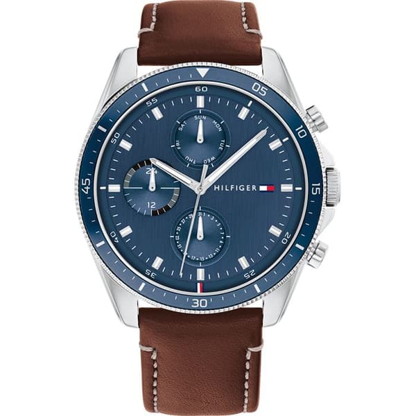 Klocka - Tommy Hilfiger - 1791837 - Kvarts - Brunt läder - Multitavlor