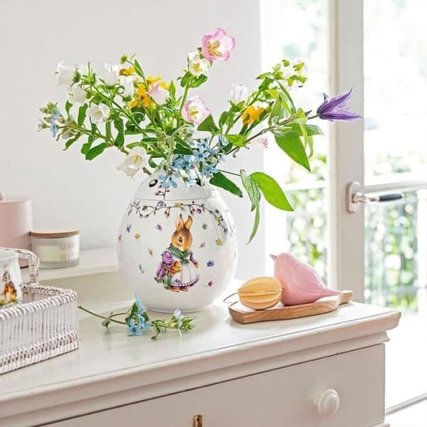 Blomvas - VILLEROY & BOCH - Vårfantasi - Äggform - Porslin - 2800 ml