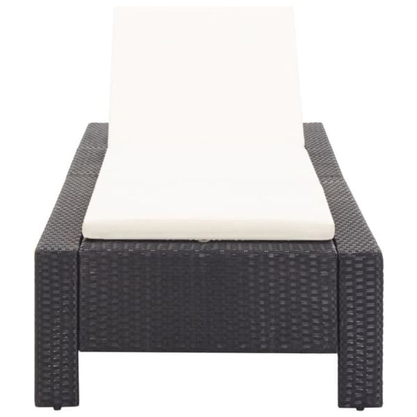 vidaXL Bouncer med Cushion Black Poly Rattan