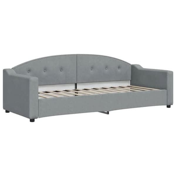 vidaXL Dagbädd Ljusgrå 80x200 cm Tyg 354178