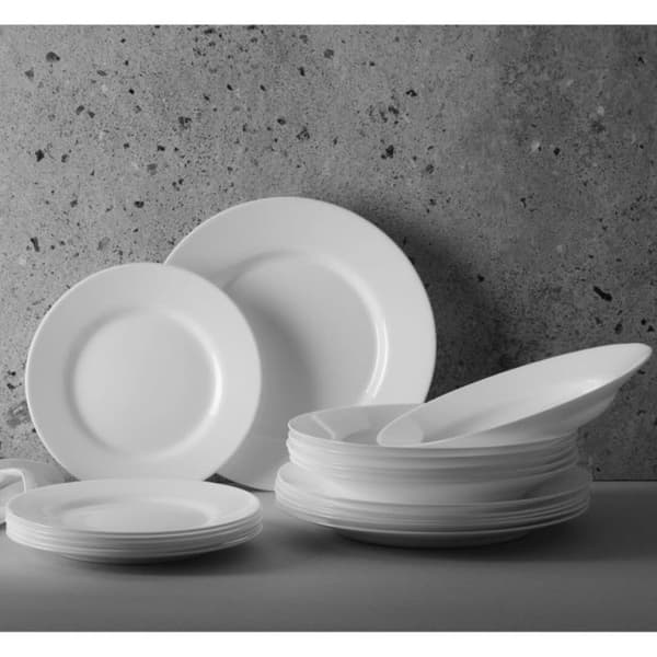 Set med 18 tallrikar i härdat glas - Hendi 795224