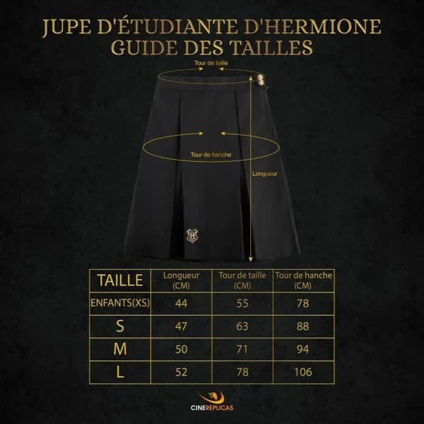 Hermiones kjol - Officiell replika - storlek:M