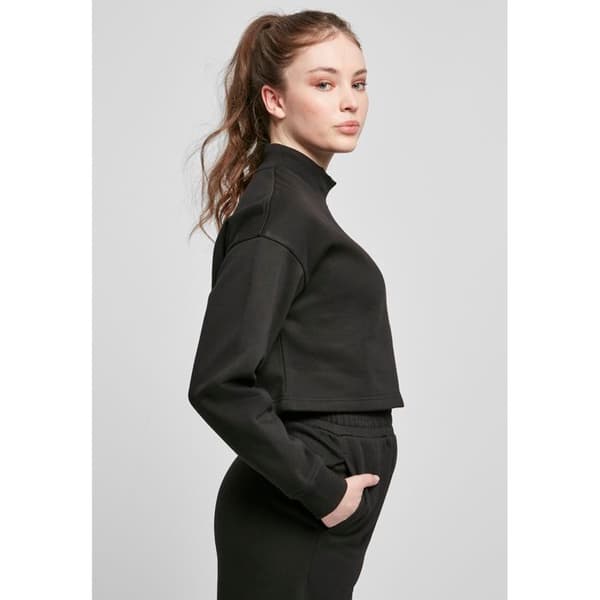 Sweatshirt dam Urban Classics cropped oversized hög hals crew
