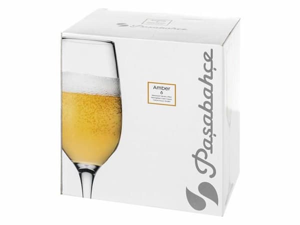 Flöjter - Pasabahce - Bärnsten - Förpackning med 6 - Transparent glas - 20 cl