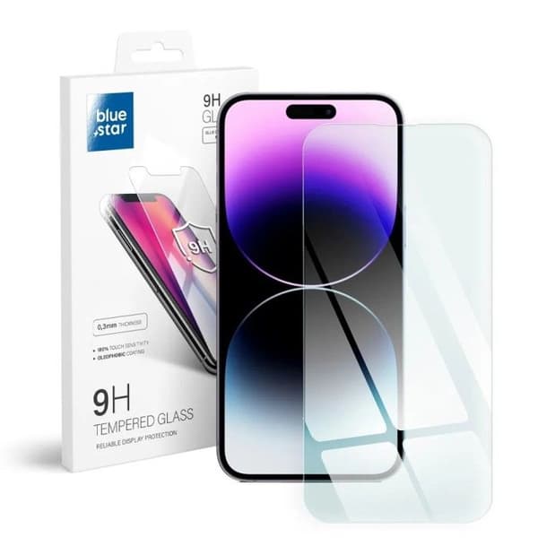 Härdat glas - Blue Star - IPHONE 14Pro - Repfria - Skärm skydd