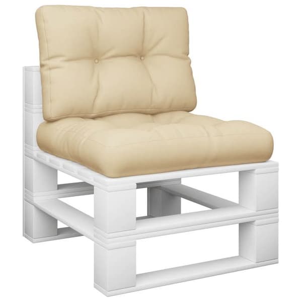 vidaXL Kuddar för pallset om 2 beige tyg 360670
