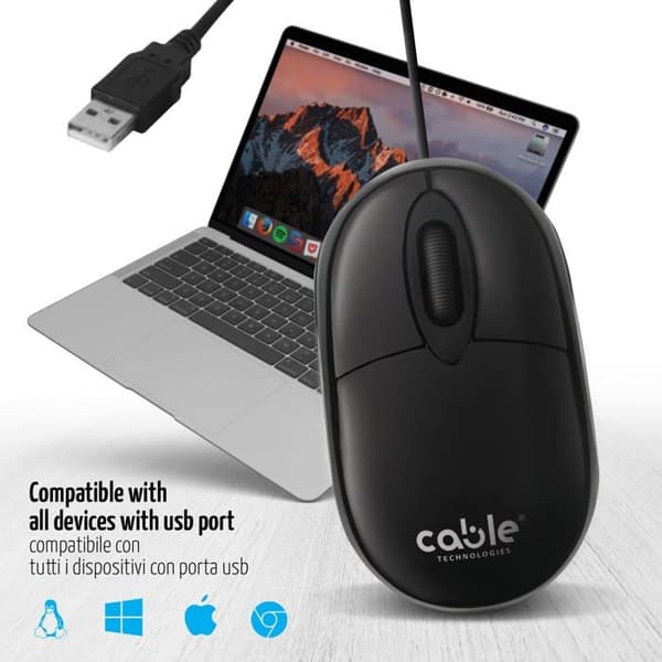 Kabelteknologi mus - MW1000BL