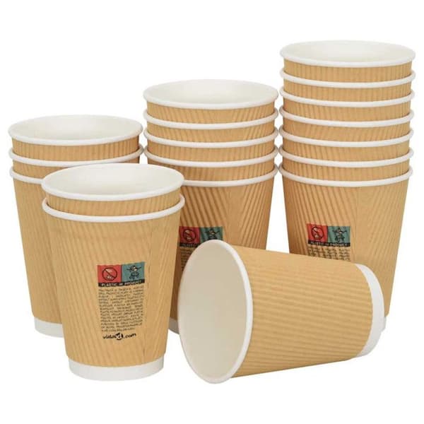Papperskaffekoppar 500 st 12oz 300ml brun