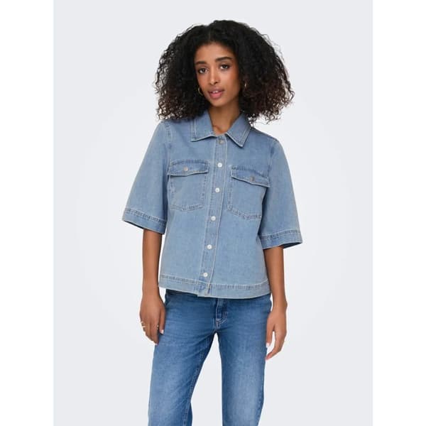 Kvinnors skjorta Only Belle - ljusblå denim