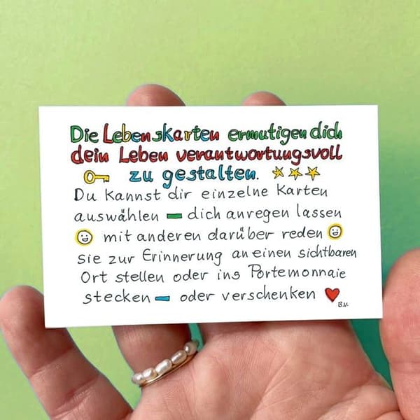 Lebenskarten - LS-003 - Barbara Volkner Set med 72 visitkort Format 5,5 x 8,5 cm