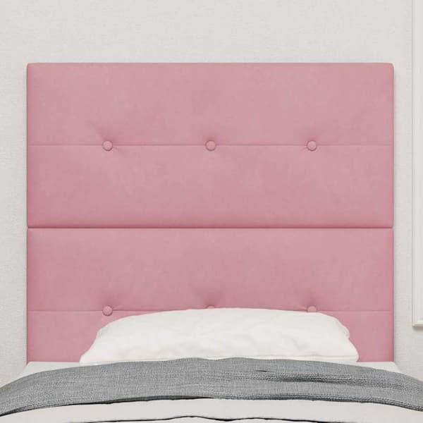 vidaXL Sänggavel Rosa 80 cm Sammet 3337794
