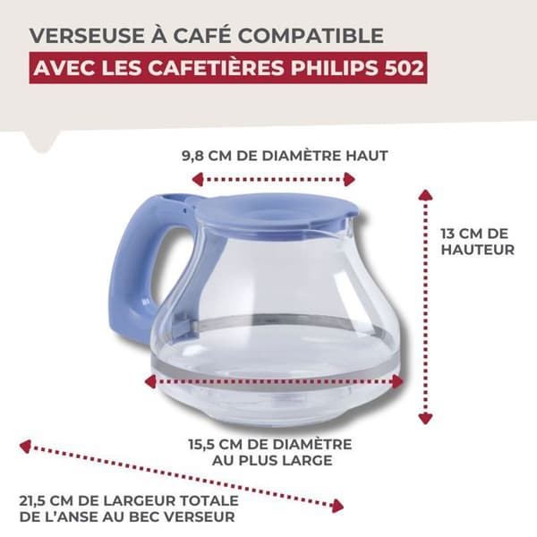 Kanna för Philips 502 Kaffebryggare Fackelmann Basics